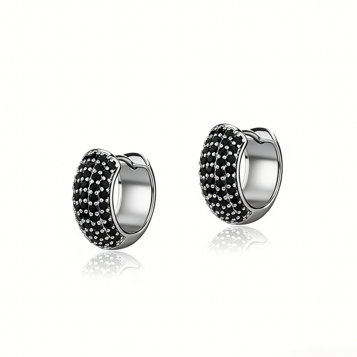 Full Diamond Inlaid Oval Hoop Earrings (Luxury Versatile Personalized Style)