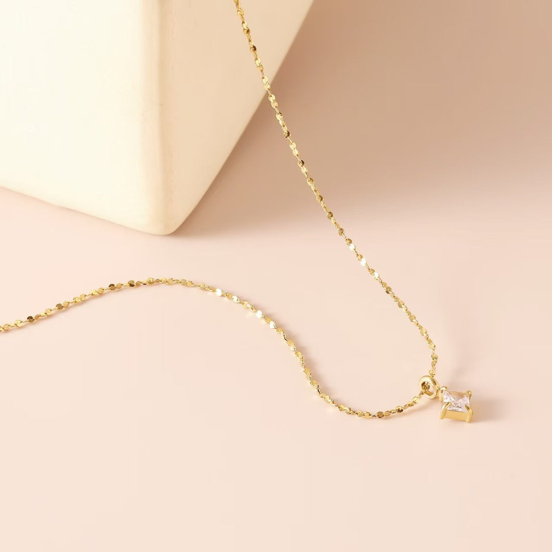 Square Diamond Minimalist Choker (Light Luxury Niche Versatile Necklace)