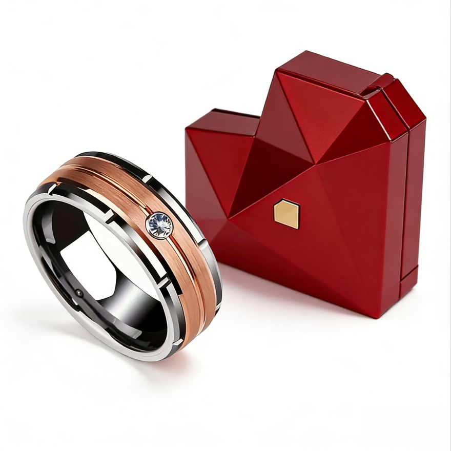 Rose Garden Couple Ring Set (Luxury Vintage Engagement Ring Set)