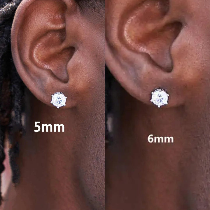 Classic 6-Prong Diamon Stud Earrings (Minimalist Daily Wear Essential Jewelry)
