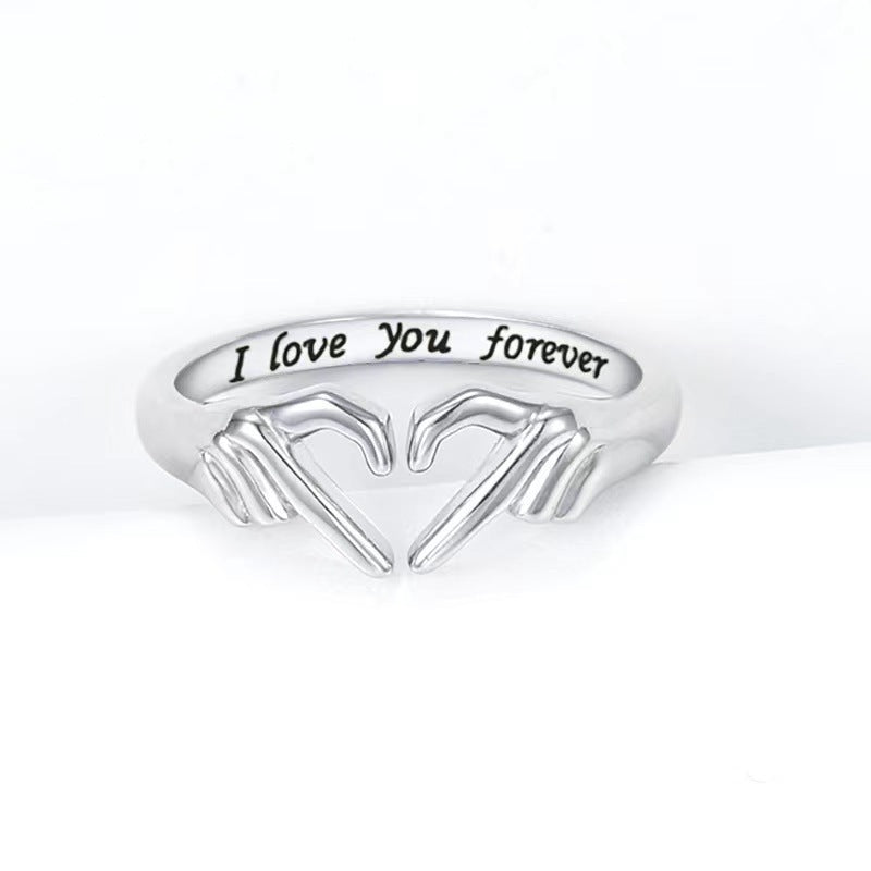 Hands Making Heart Open Ring (Eternal Confession Vibe Style)