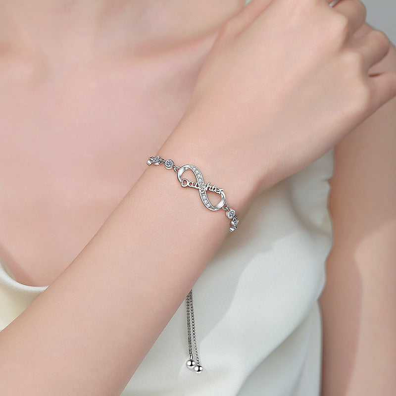 Eternal Love Personalized Engraved Bracelet (Family/Romantic Confession & Memorial Style)