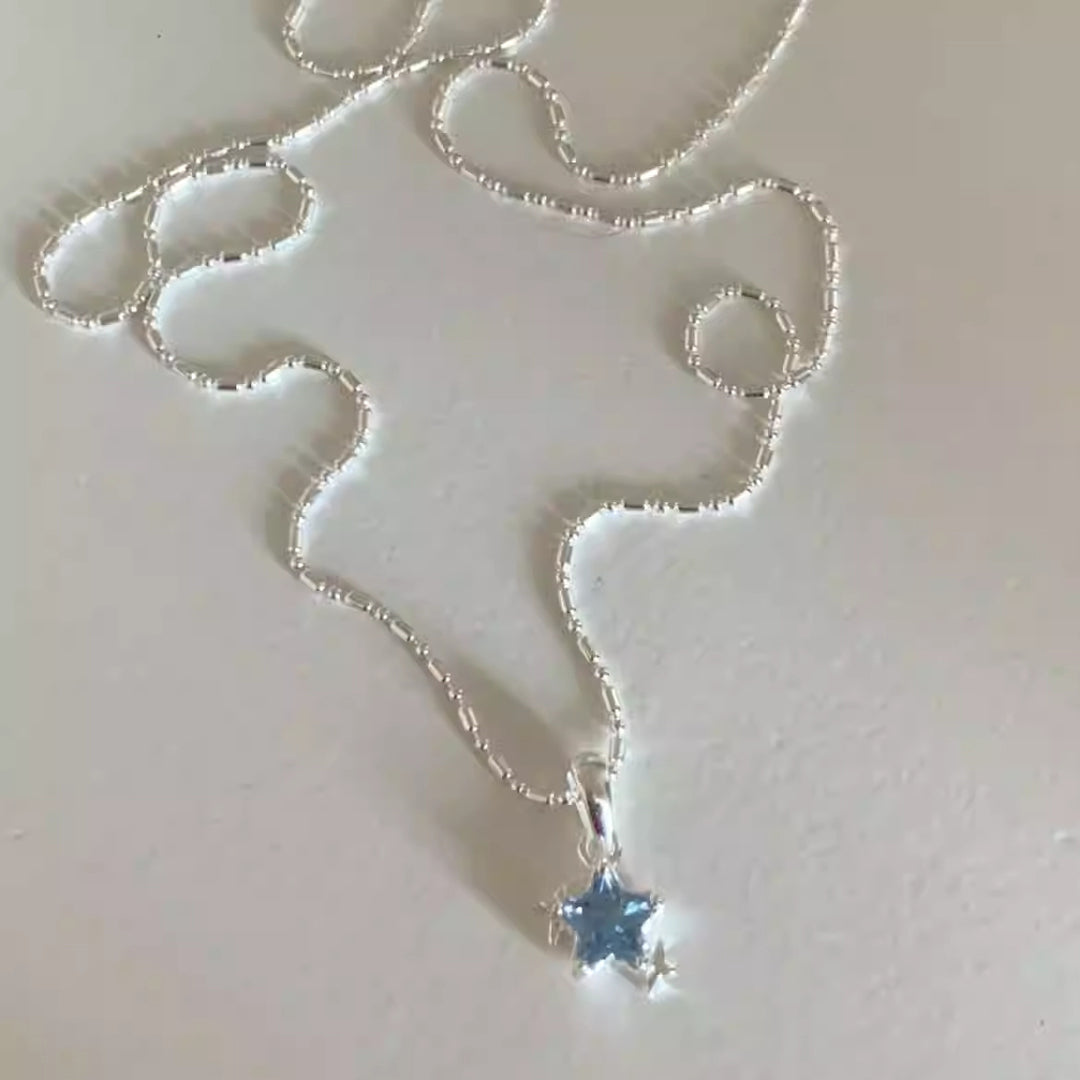 Double Star Gemstone Choker (Light Luxury Niche Fresh Necklace)