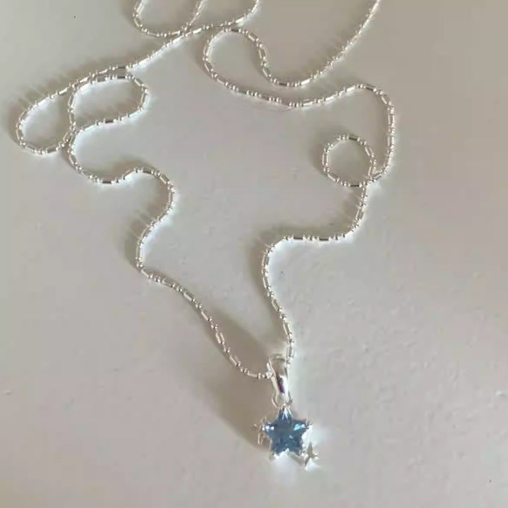 Double Star Gemstone Choker (Light Luxury Niche Fresh Necklace)