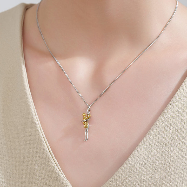 Embracing Mother & Child Necklace Set (Mother's Day Gratitude Choker)