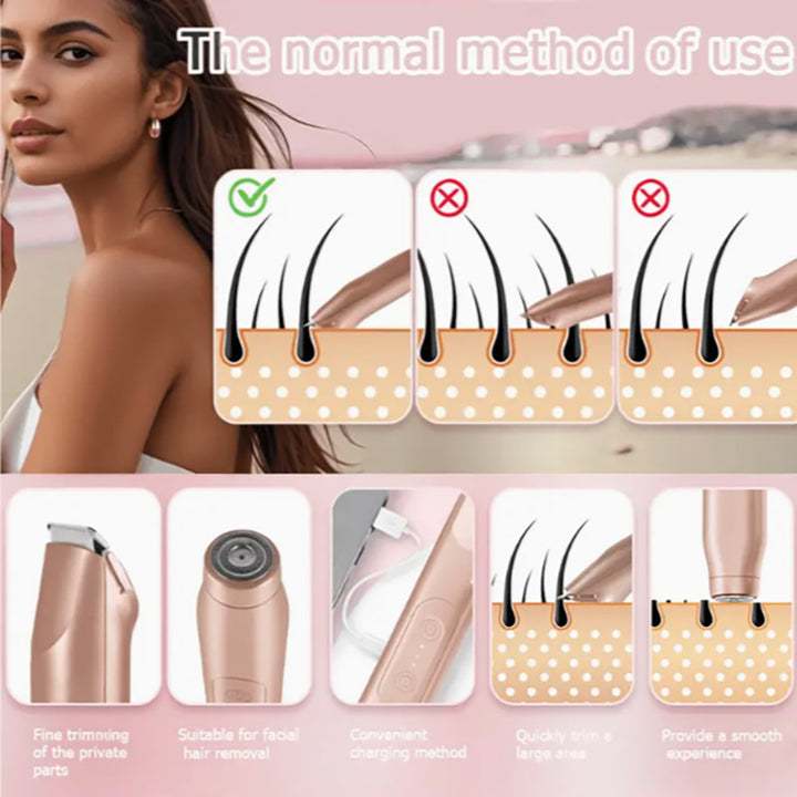Dual-Head Rechargeable Multi-Function Trimmer, Multi-Color Home Hair & Body Grooming Device