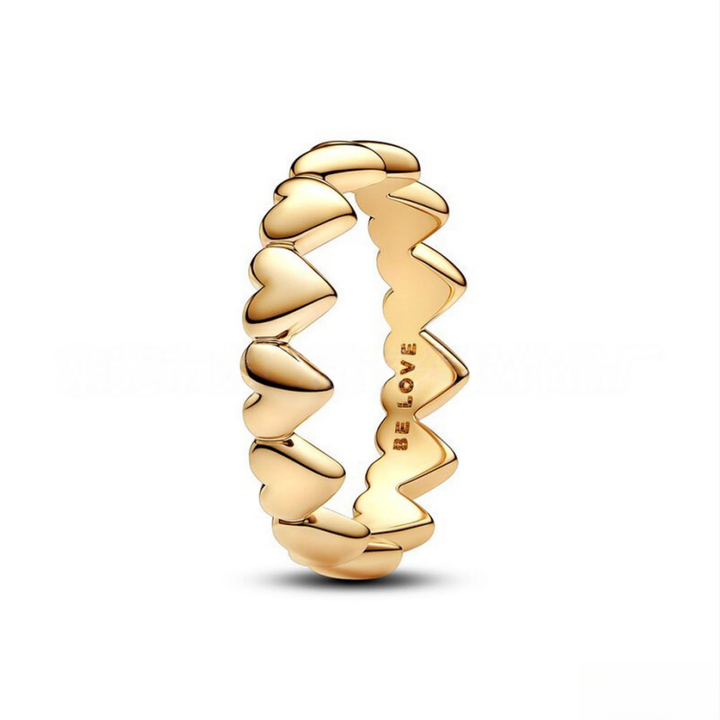"Be Love" Heart Stack Band Ring (3 Colors Luxury Women's Ring)