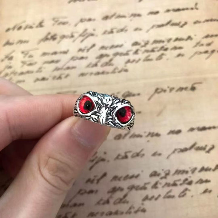 Owl Eyes Colored Pupil Ring Set (Light Luxury Niche Individual Band)