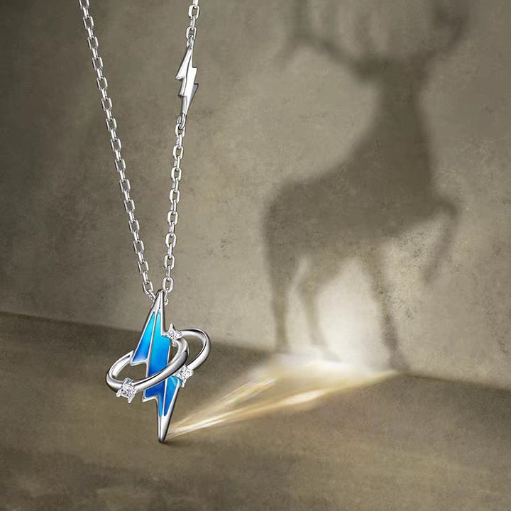 Glow-in-the-Dark Lightning & Planet Jewelry Set (Necklace/Bracelet Options)