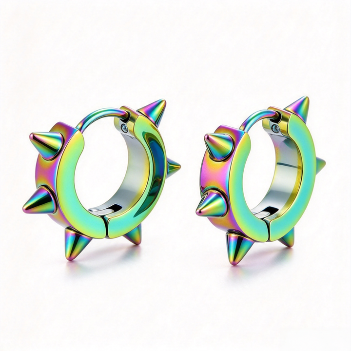 S925 Silver Punk Spike Ear Cuffs