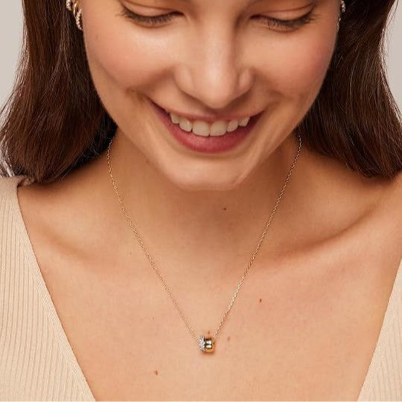 Dual Cylinder Bead Necklace