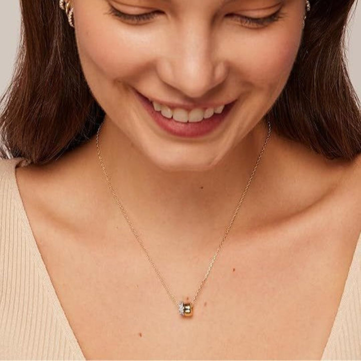 Dual Cylinder Bead Necklace