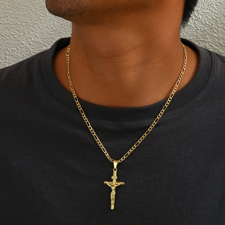 Jesus Cross Pendant Necklace (Vintage Faith Style Personalized Accessory)