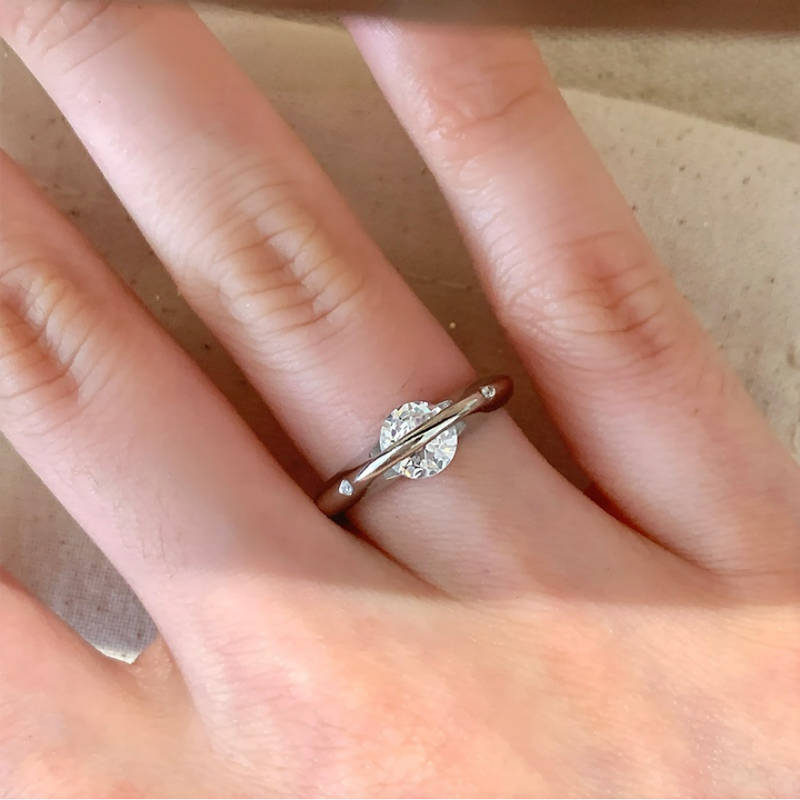 Encircling Wrapped Solitaire Ring