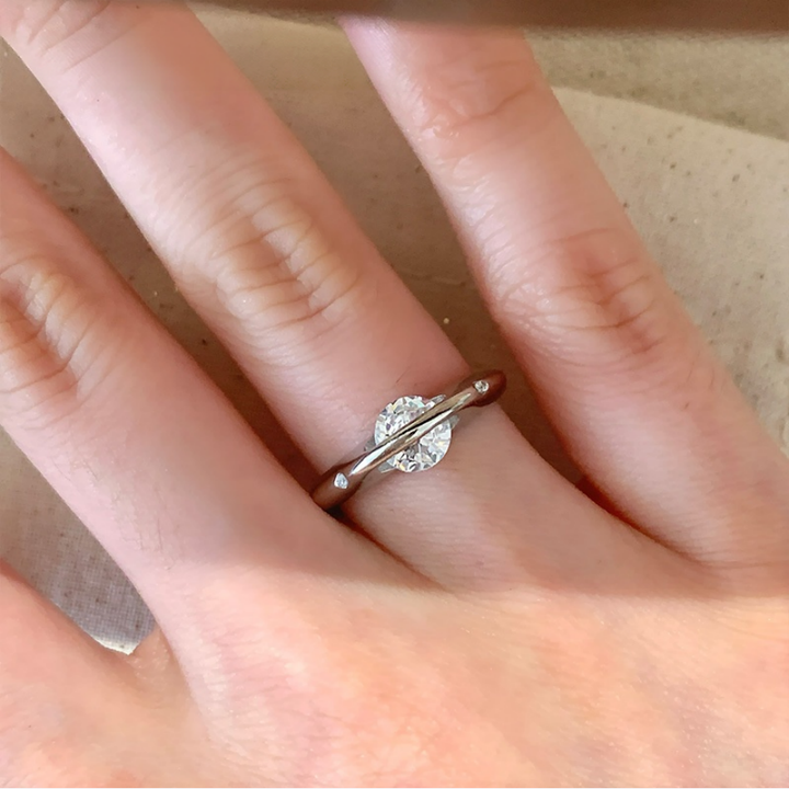 Encircling Wrapped Solitaire Ring