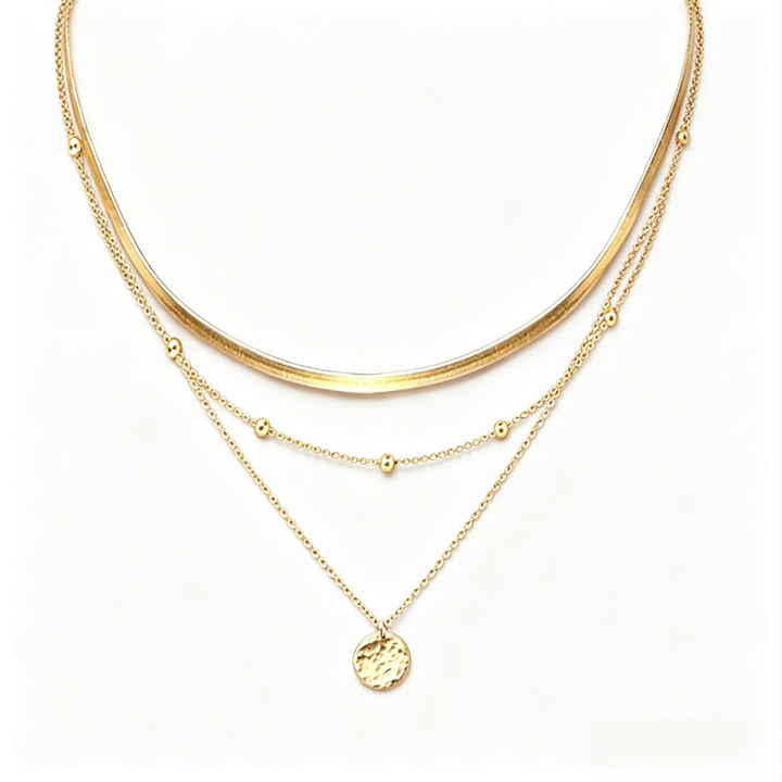 Multi-layer Gold Stackable Necklace Set, 4 Styles Available, Dainty Choker