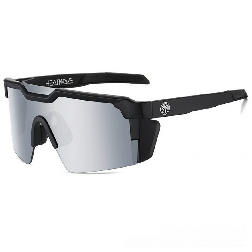 Outdoor Rimless Polarized Cycling Sunglasses, Multi-Color Coated Windproof Non-Slip Sports Shades for Running Fishing Cycling