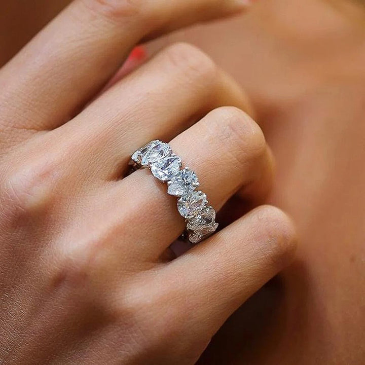 Marquise Diamond Eternity Band (Luxury Daily Wear Stackable Ring)