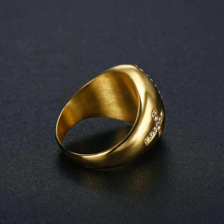 Our Lady of Guadalupe Signet Ring (Vintage Gold & Silver Statement Band)