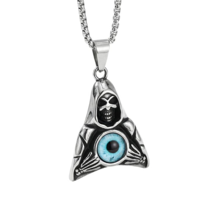 Vintage Silver Evil Eye Necklace, Multiple Pendant Options