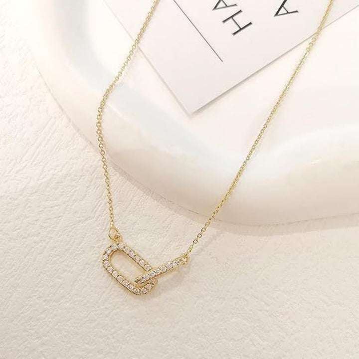 Interlocking Loop Diamond Necklace