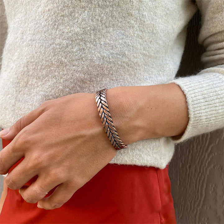 Vintage Double Twist Copper Magnetic Cuff Bracelet, Unisex Solid Copper Health Bangle