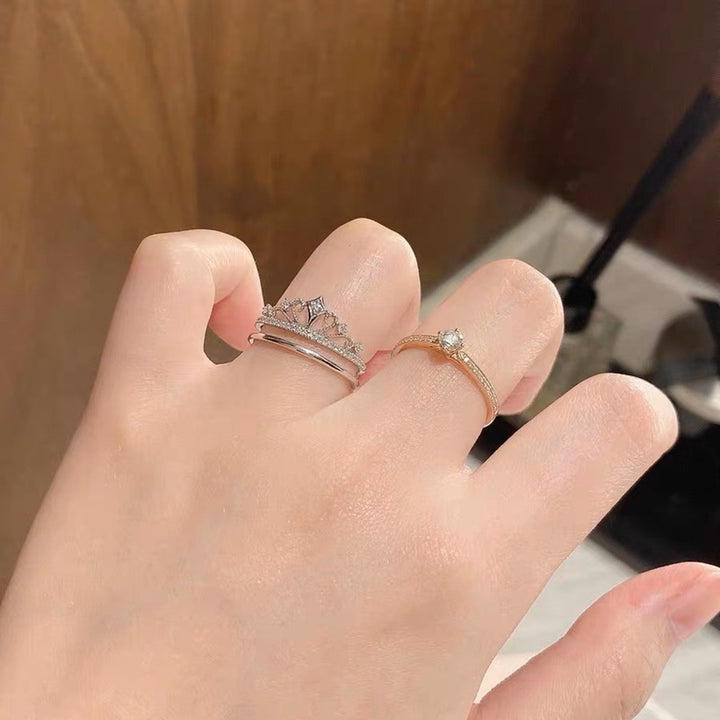 Castle Fireworks Crown 2-in-1 Ring Set