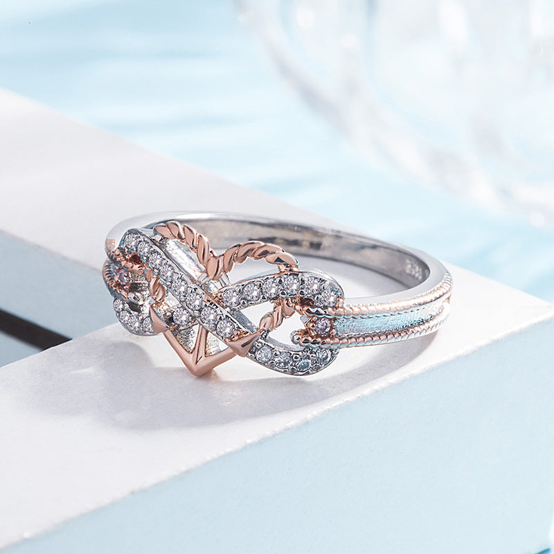 Luxury Sterling Silver Black Dragon Ring (Men) & Heart Cutout CZ Ring (Women) – Couple Rings