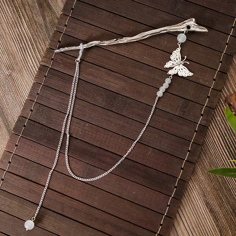Modern Environmental Protection Alloy Tassel Hairpin - Women's Bun Chignon Dangle Hair Accessory