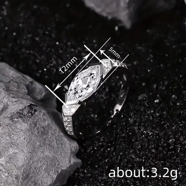 Light Luxury Eye of Horus Moissanite 925 Silver Ring