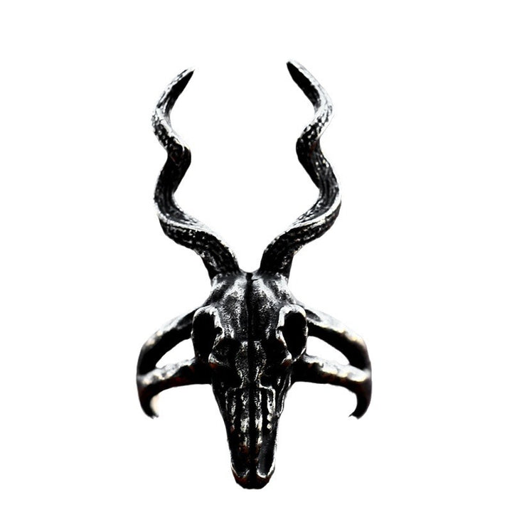 Satanic Ram Skull Gothic Punk Ring