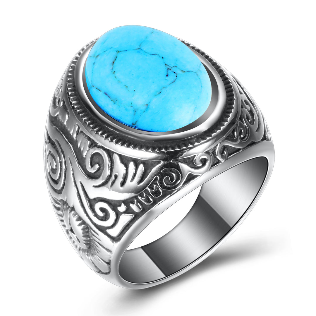 Retro Gemstone Men's Ring (Punk Hardcore Style)