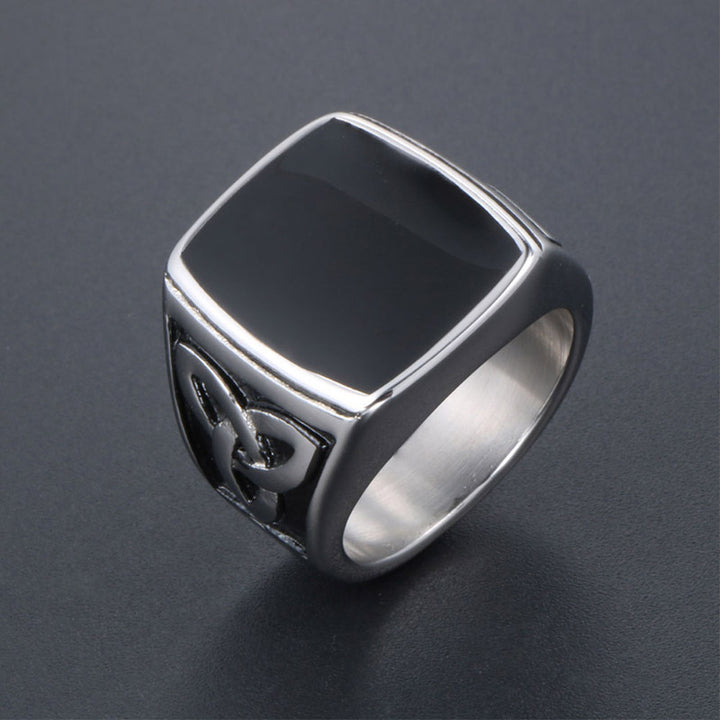 Retro Viking Celtic Knot Enamel Men's Ring