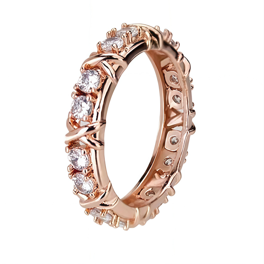 Cross-Wrapped Diamond Ring (Luxury Vintage Personalized Style)