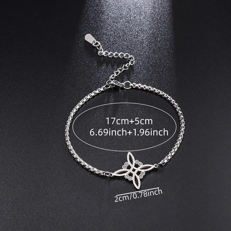 Four-Leaf Flower Hollow Bracelet (Light Luxury Minimalist Style Series)