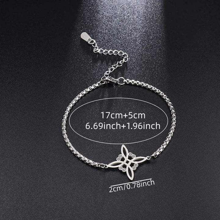 Four-Leaf Flower Hollow Bracelet (Light Luxury Minimalist Style Series)