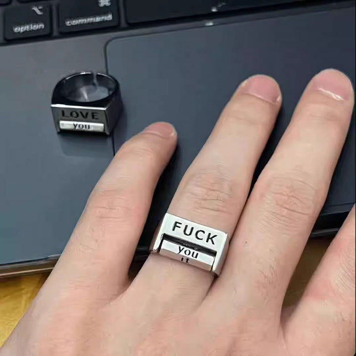 Slidable "LOVE YOU" Open Ring (Trendy Romantic Style Series)