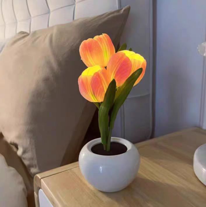 Multi-Color LED Artificial Tulip Night Light (Soft Light Atmosphere Style Series)