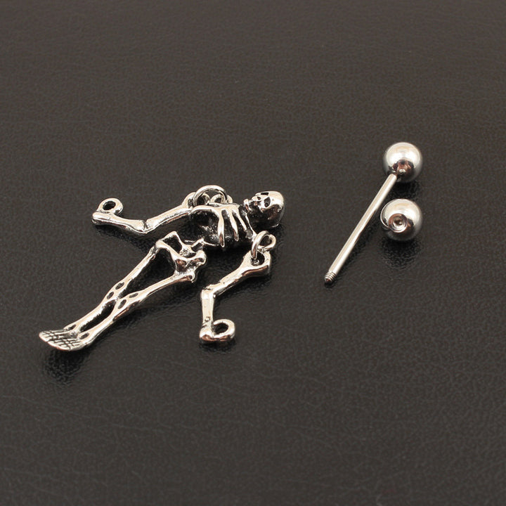 Skeleton Hanging Earrings (Dark Cool Personalized Style)