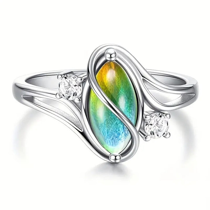 S925 Silver Marquise Moonstone Ring (Gentle Cool Niche Style)