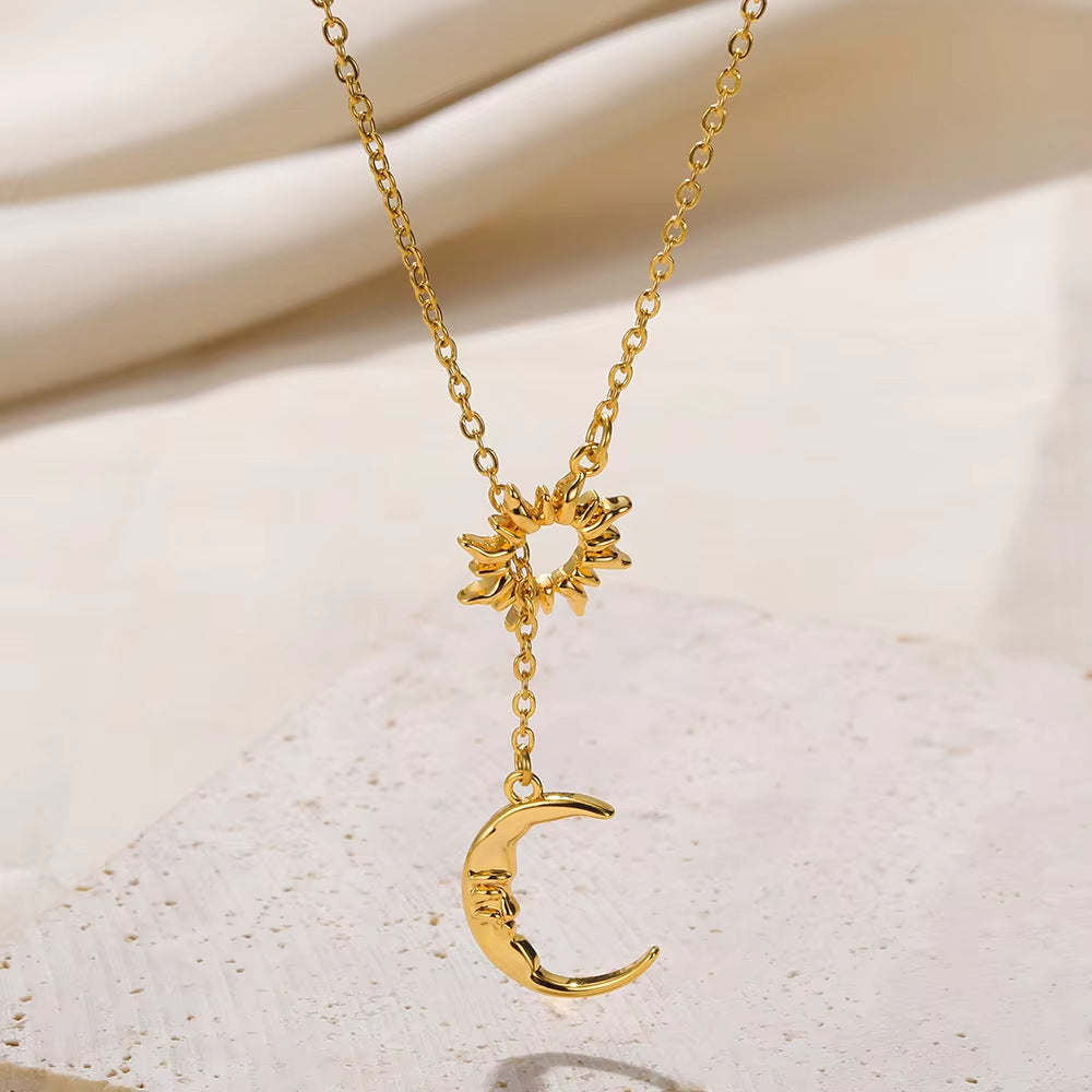 Geometric Sunburst Pendant Necklace for Women