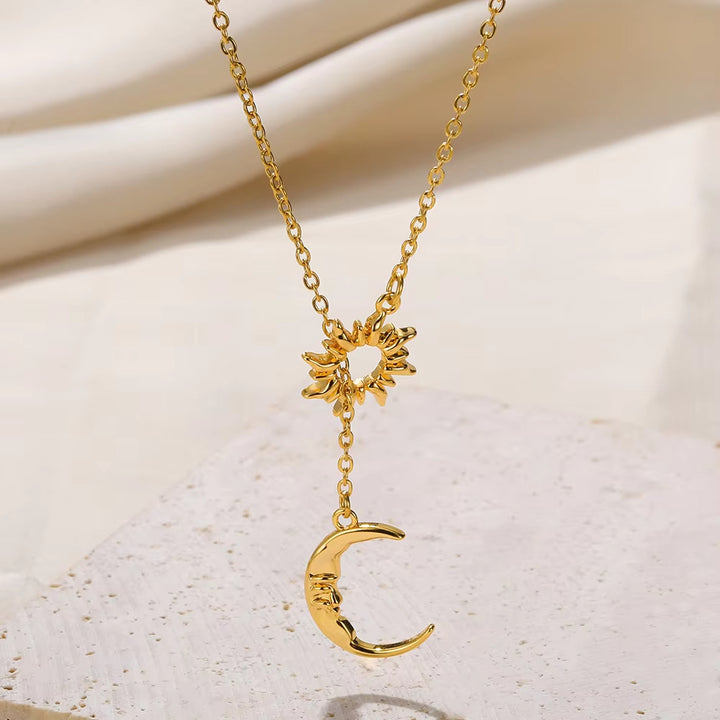 Geometric Sunburst Pendant Necklace for Women