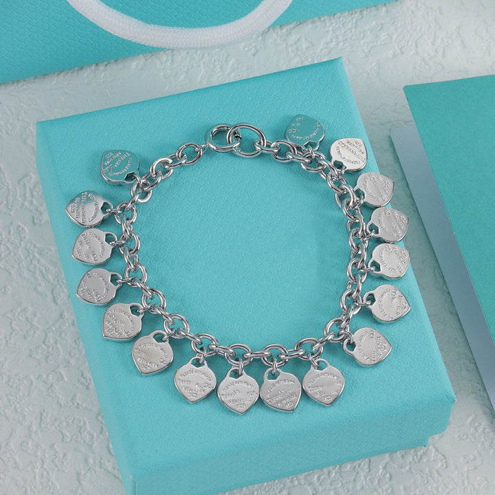 Heart & Letter Charm Bracelet