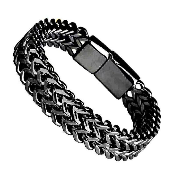 Double Row Dragon Bone Magnetic Clasp Men's Bracelet