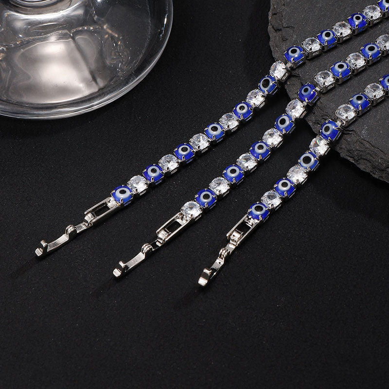 Hip-Hop Evil Eye Diamond Bracelet