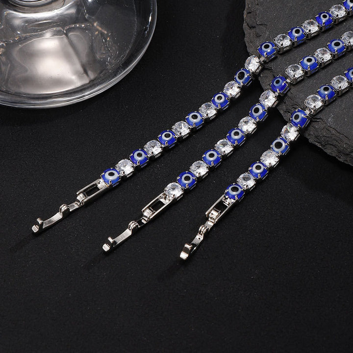 Hip-Hop Evil Eye Diamond Bracelet