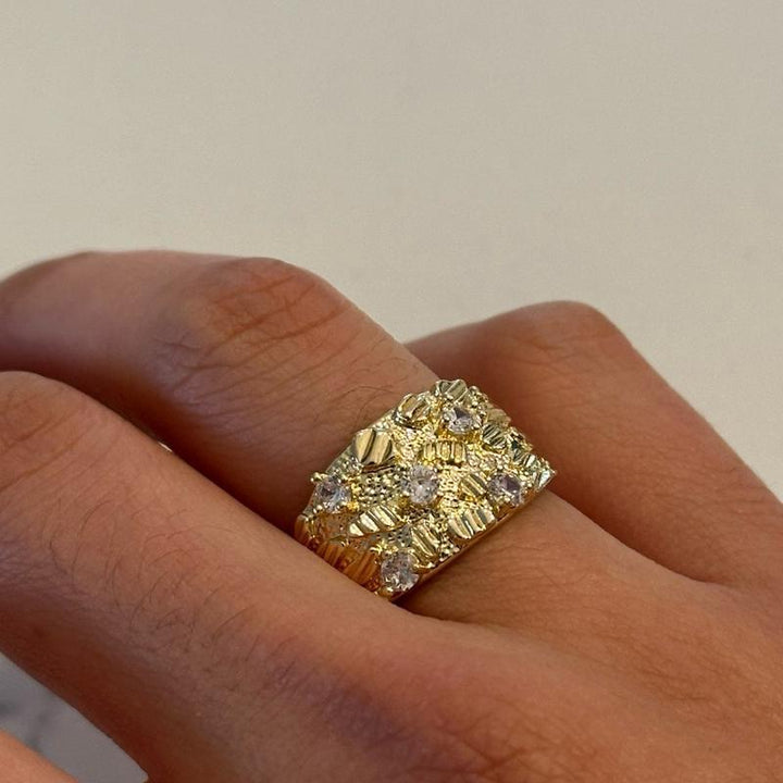 Gold Bar Design Ring for Men & Women