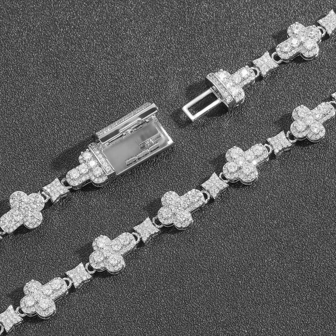 Hip-Hop Cross Men's Bracelet - Full Diamond Trendy Bracelet