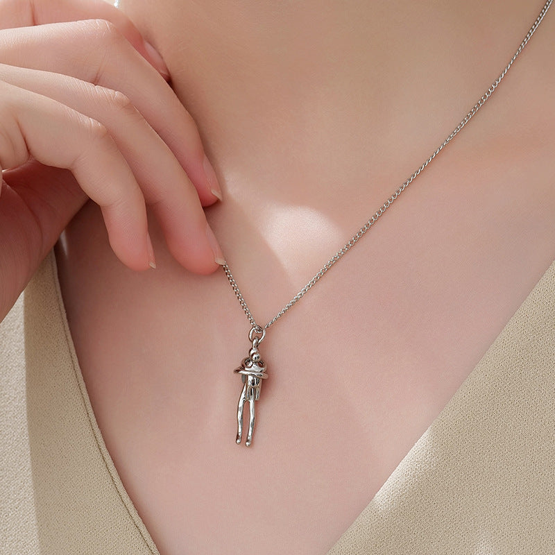 Embracing Mother & Child Necklace Set (Mother's Day Gratitude Choker)
