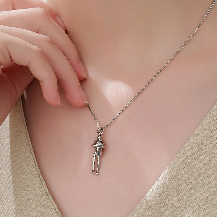 Embracing Mother & Child Necklace Set (Mother's Day Gratitude Choker)